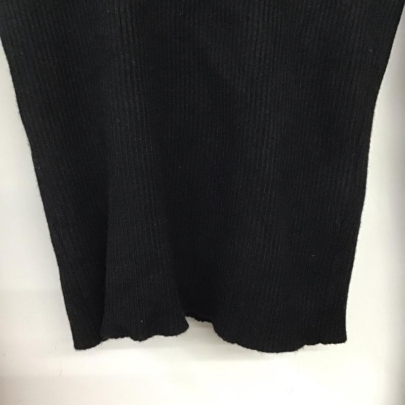 ザラ ZARA ニット、セーター 長袖 長袖ニットカットソー リブニット L 無地 黒 / ブラック / black レディース USED 古着 中古 10156214