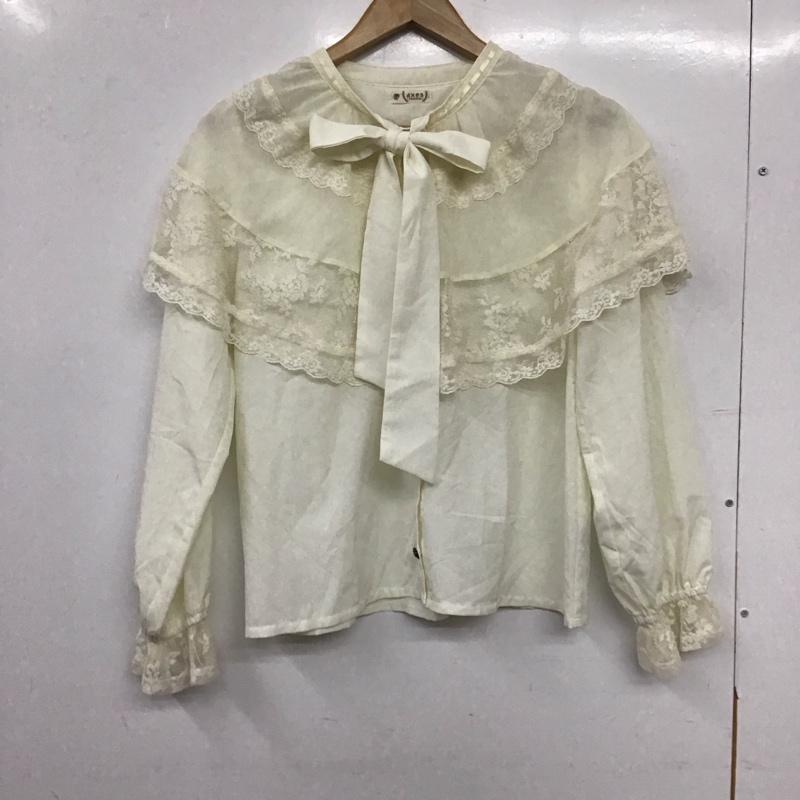 アクシーズファム axes femme シャツ、ブラウス 長袖 長袖シャツ 無地シャツ ノーカラーシャツ FREE 無地 アイボリー / アイボリー / レディース USED 古着 中古 10156216