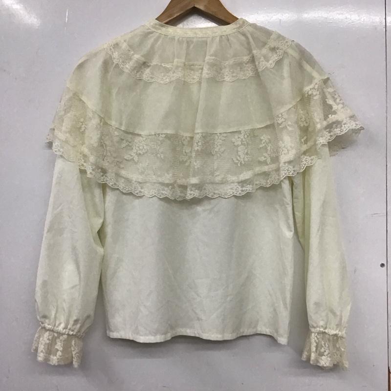 アクシーズファム axes femme シャツ、ブラウス 長袖 長袖シャツ 無地シャツ ノーカラーシャツ FREE 無地 アイボリー / アイボリー / レディース USED 古着 中古 10156216