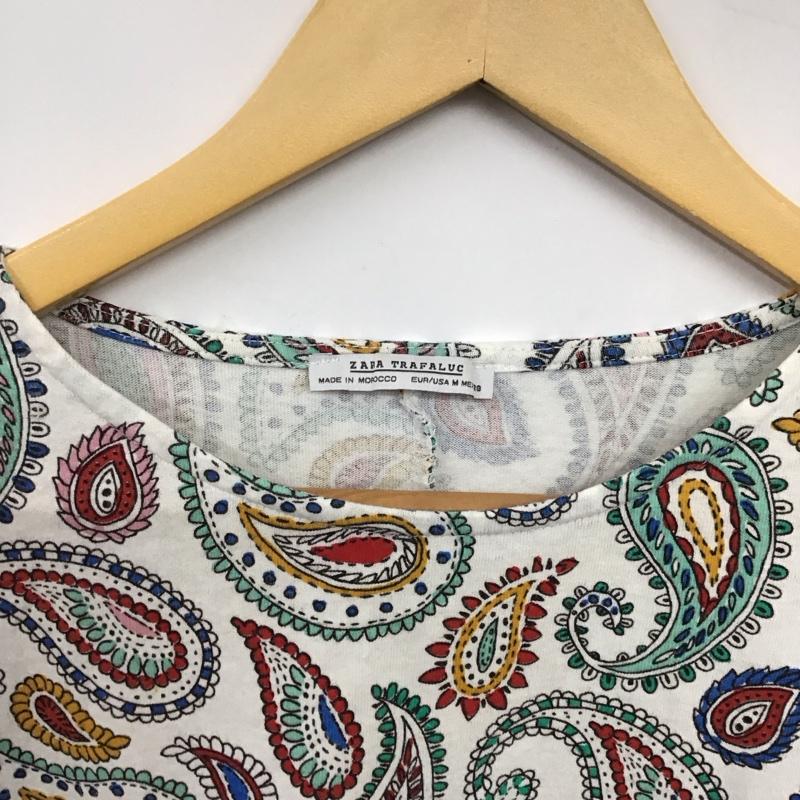 ザラ ZARA TRAFALUC カットソー 長袖 長袖カットソー プリントカットソー フレア袖 M プリント マルチカラー / マルチカラー / multicolor レディース USED 古着 中古 10156217