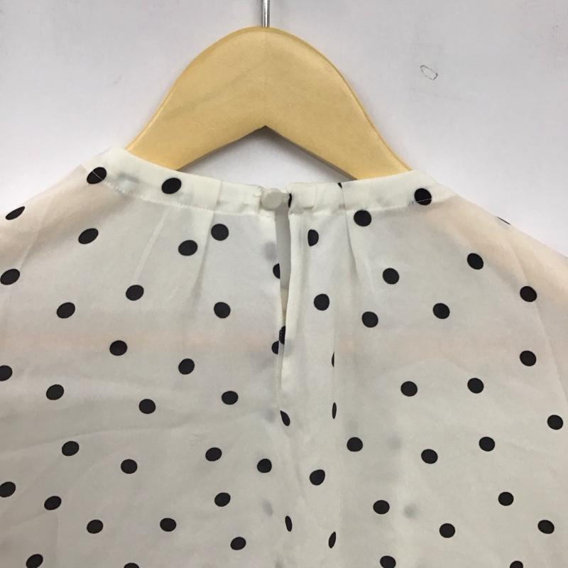 ボールジィ BALLSEY シャツ、ブラウス 長袖 長袖シャツ プルオーバーシャツ ノーカラーシャツ 36 ドット 黒 / ブラック / black X 白 / ホワイト / white レディース USED 古着 中古 10156220