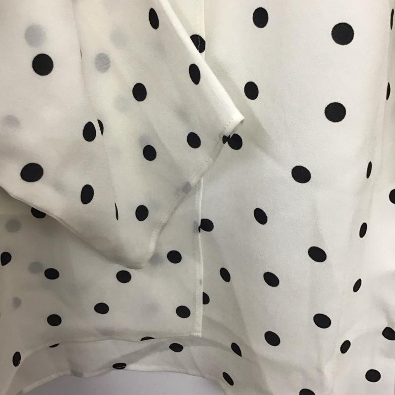 ボールジィ BALLSEY シャツ、ブラウス 長袖 長袖シャツ プルオーバーシャツ ノーカラーシャツ 36 ドット 黒 / ブラック / black X 白 / ホワイト / white レディース USED 古着 中古 10156220