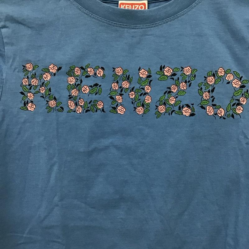 ケンゾー KENZO Tシャツ 半袖 半袖カットソー プリントTシャツ クルーネックカットソー S ロゴ、文字 青 / ブルー / blue レディース USED 古着 中古 10156222