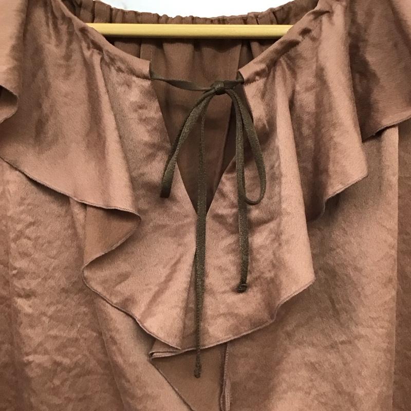 ジルスチュアート JILLSTUART カットソー 長袖 長袖カットソー プルオーバーシャツ フリルカラー S 無地 茶 / ブラウン / brown レディース USED 古着 中古 10156223