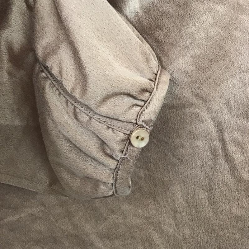 ジルスチュアート JILLSTUART カットソー 長袖 長袖カットソー プルオーバーシャツ フリルカラー S 無地 茶 / ブラウン / brown レディース USED 古着 中古 10156223