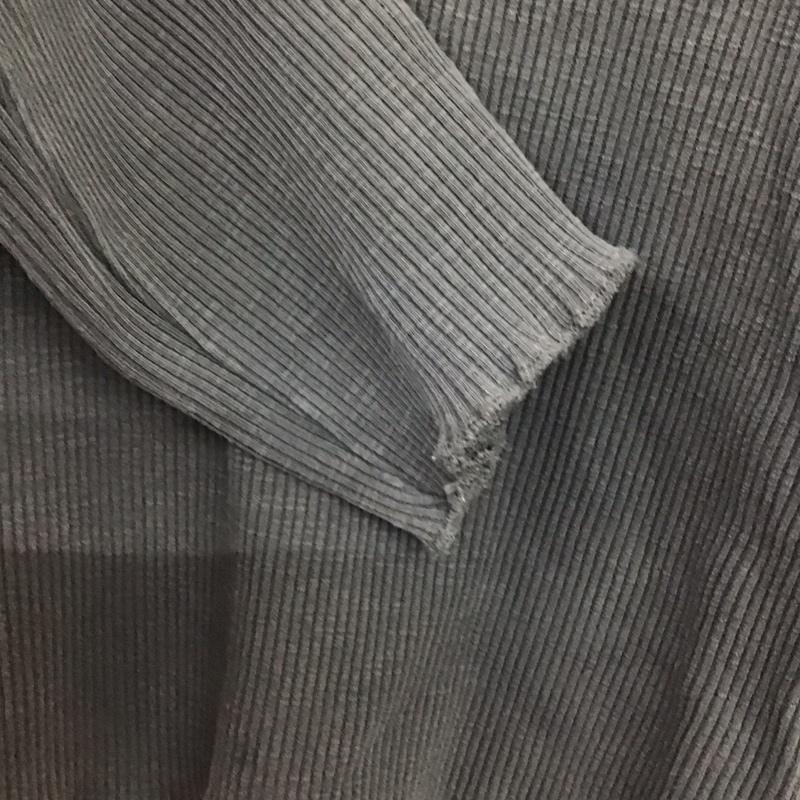 ザラ ZARA カットソー 長袖 長袖カットソー 無地カットソー クルーネック S 無地 ダークグレー / ダークグレー / レディース USED 古着 中古 10156226