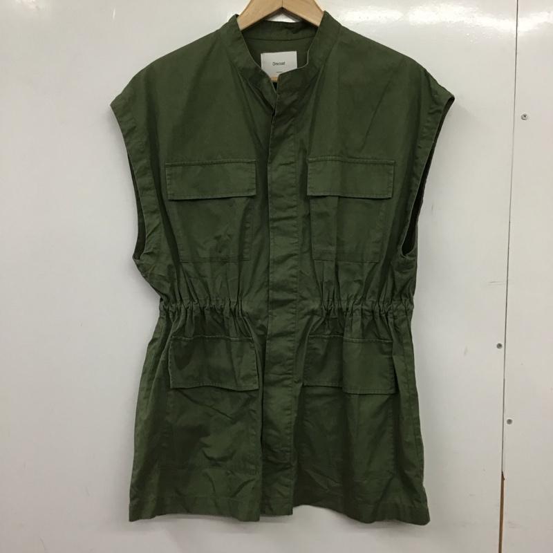 ディスコート Discoat ベスト ベスト ベスト フロントボタン ノースリーブ FREE 無地 カーキ / カーキ / khaki レディース USED 古着 中古 10156232