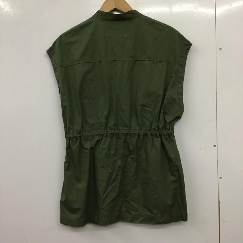 ディスコート Discoat ベスト ベスト ベスト フロントボタン ノースリーブ FREE 無地 カーキ / カーキ / khaki レディース USED 古着 中古 10156232