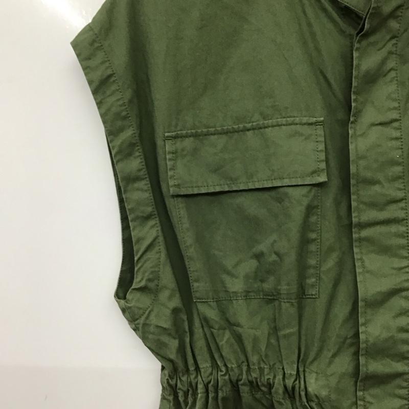 ディスコート Discoat ベスト ベスト ベスト フロントボタン ノースリーブ FREE 無地 カーキ / カーキ / khaki レディース USED 古着 中古 10156232