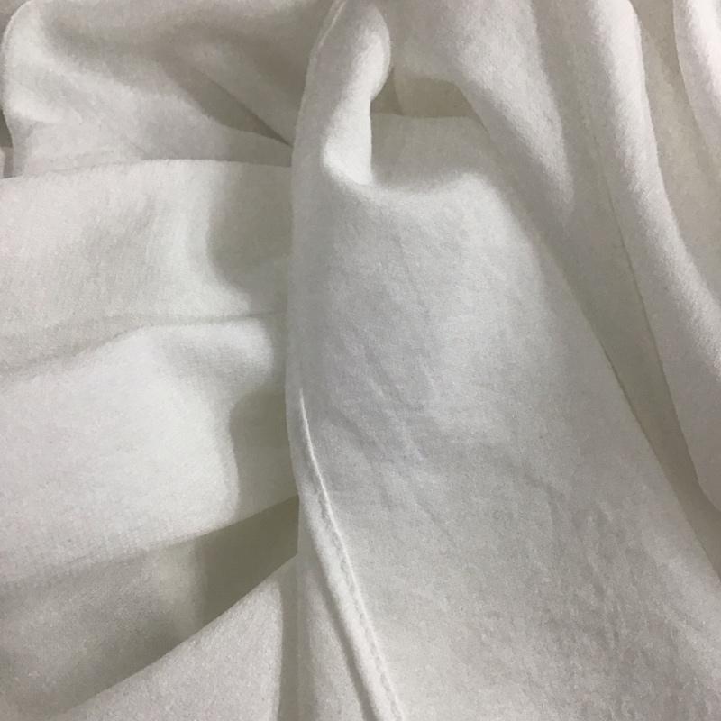 ジルスチュアート JILLSTUART カットソー 長袖 長袖カットソー フリル袖 ワイドネック S 無地 白 / ホワイト / white レディース USED 古着 中古 10156233