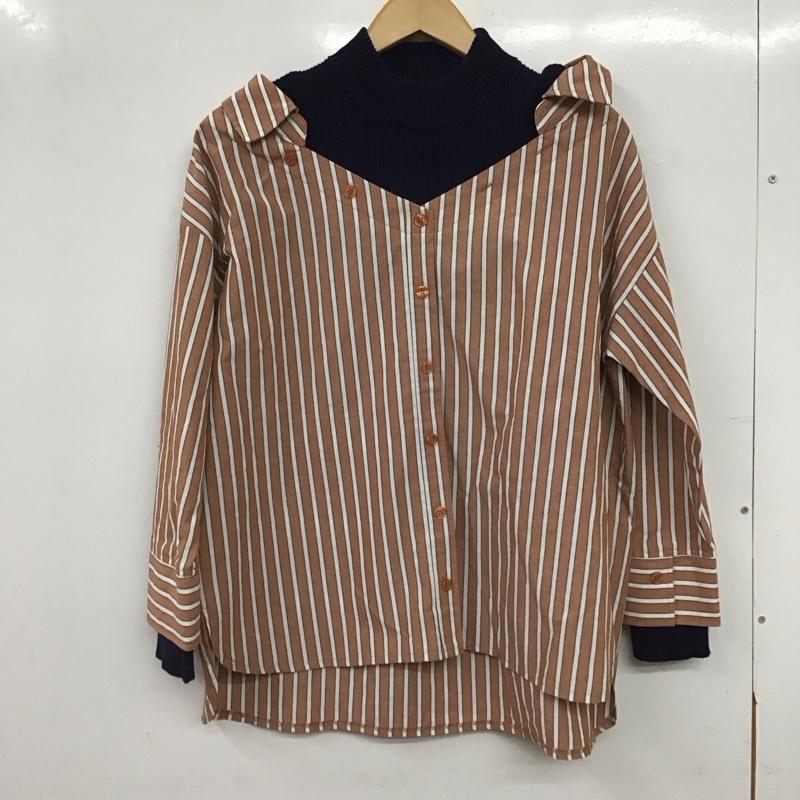 ケービーエフ KBF シャツ、ブラウス 長袖 KW86-23D170 ドッキングドロップシャツ ONE SIZE ストライプ マルチカラー / マルチカラー / multicolor レディース USED 古着 中古 10156243