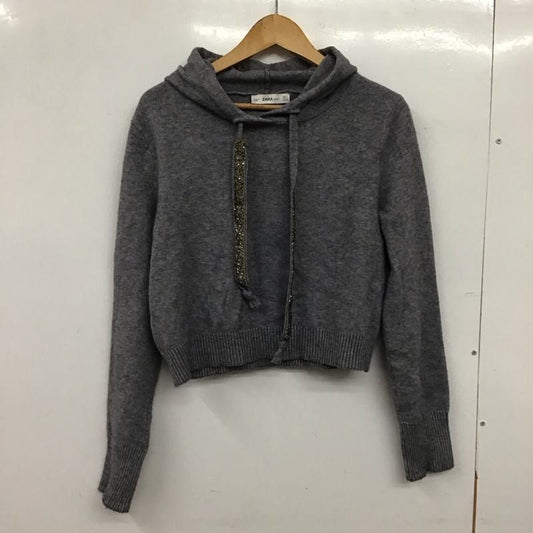 ザラニット ZARA KNIT パーカー 長袖 M 無地 灰 / グレー / gray レディース USED 古着 中古 10156245