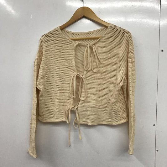 ローリーズファーム LOWRYS FARM カーディガン 長袖 メッシュ 1 無地 アイボリー / アイボリー / レディース USED 古着 中古 10156246