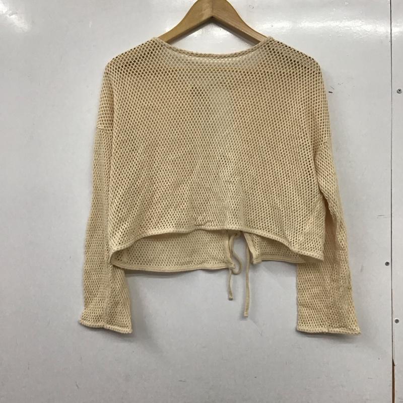 ローリーズファーム LOWRYS FARM カーディガン 長袖 メッシュ 1 無地 アイボリー / アイボリー / レディース USED 古着 中古 10156246