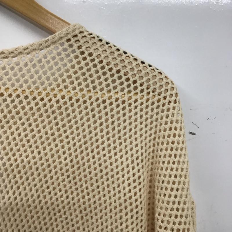 ローリーズファーム LOWRYS FARM カーディガン 長袖 メッシュ 1 無地 アイボリー / アイボリー / レディース USED 古着 中古 10156246