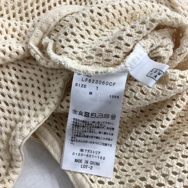 ローリーズファーム LOWRYS FARM カーディガン 長袖 メッシュ 1 無地 アイボリー / アイボリー / レディース USED 古着 中古 10156246