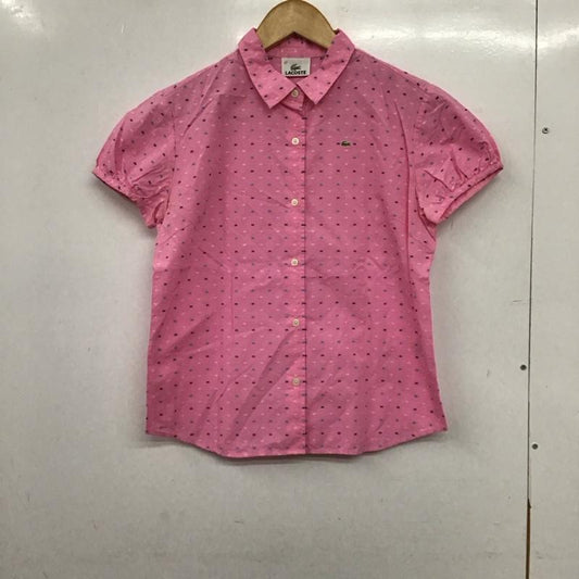 ラコステ LACOSTE シャツ、ブラウス 半袖 42 総柄 桃 / ピンク / pink レディース USED 古着 中古 10156248