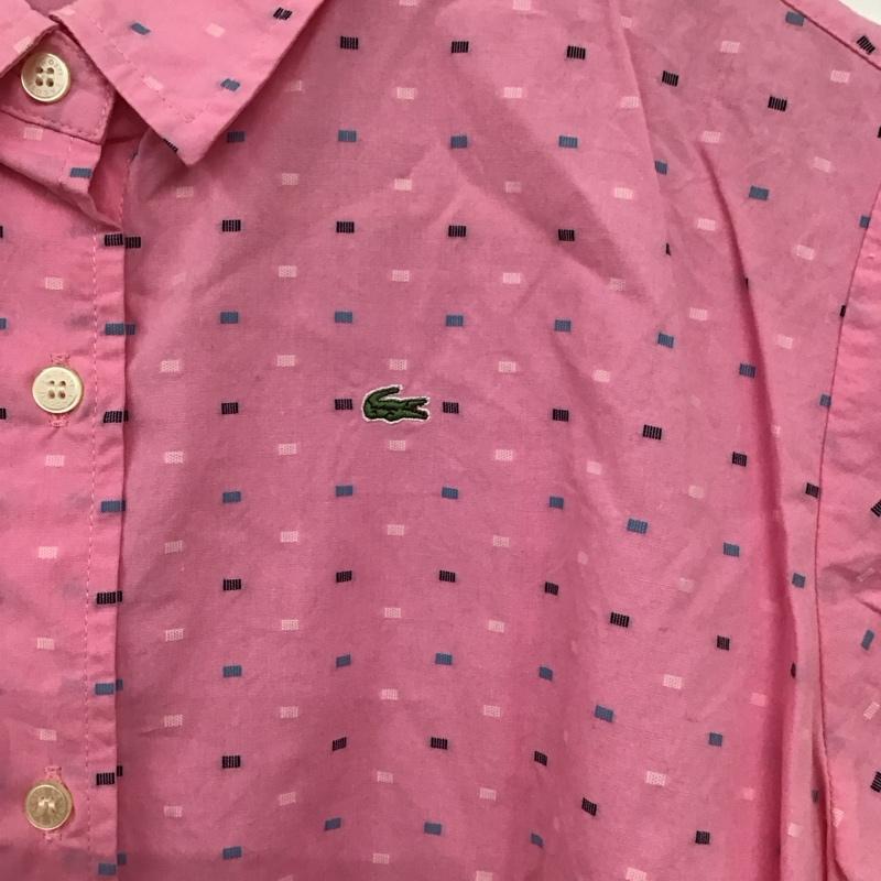 ラコステ LACOSTE シャツ、ブラウス 半袖 42 総柄 桃 / ピンク / pink レディース USED 古着 中古 10156248