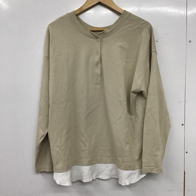 ニコアンド niko and... カットソー 長袖 M 無地 ベージュ / ベージュ / beige レディース USED 古着 中古 10156251