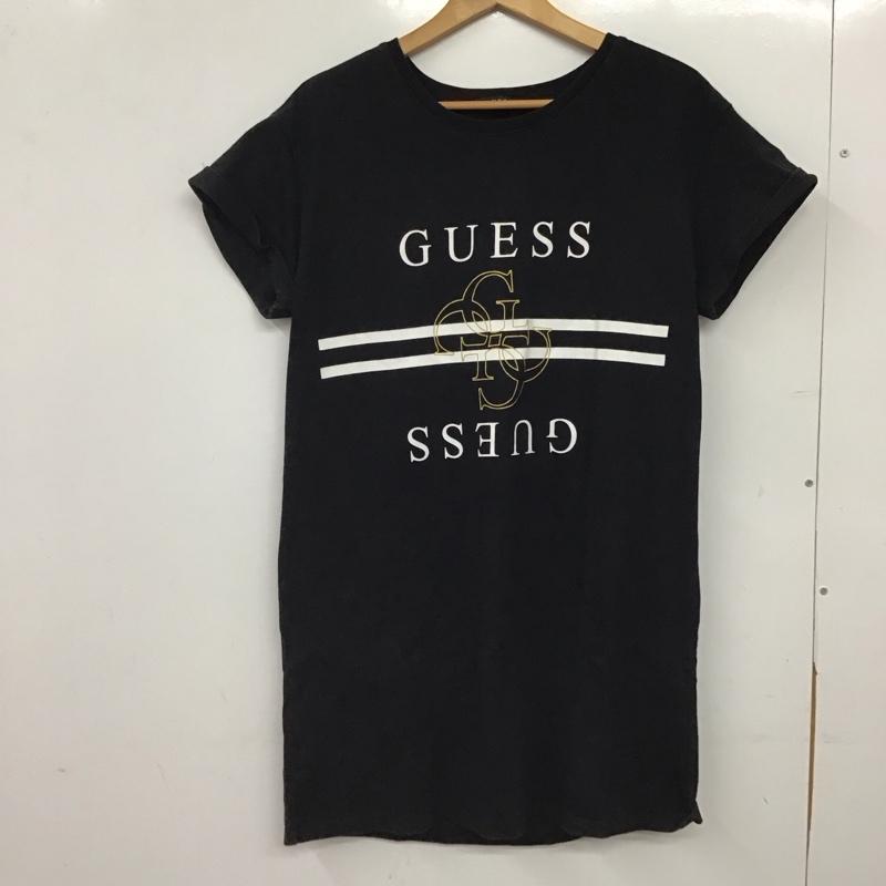 ゲス Guess ワンピース ミニスカート S ロゴ、文字 X プリント 黒 / ブラック / black レディース USED 古着 中古 10156253