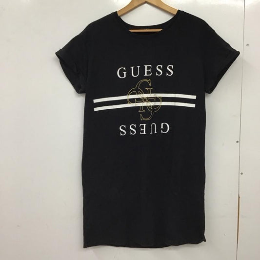 ゲス Guess ワンピース ミニスカート S ロゴ、文字 X プリント 黒 / ブラック / black レディース USED 古着 中古 10156253