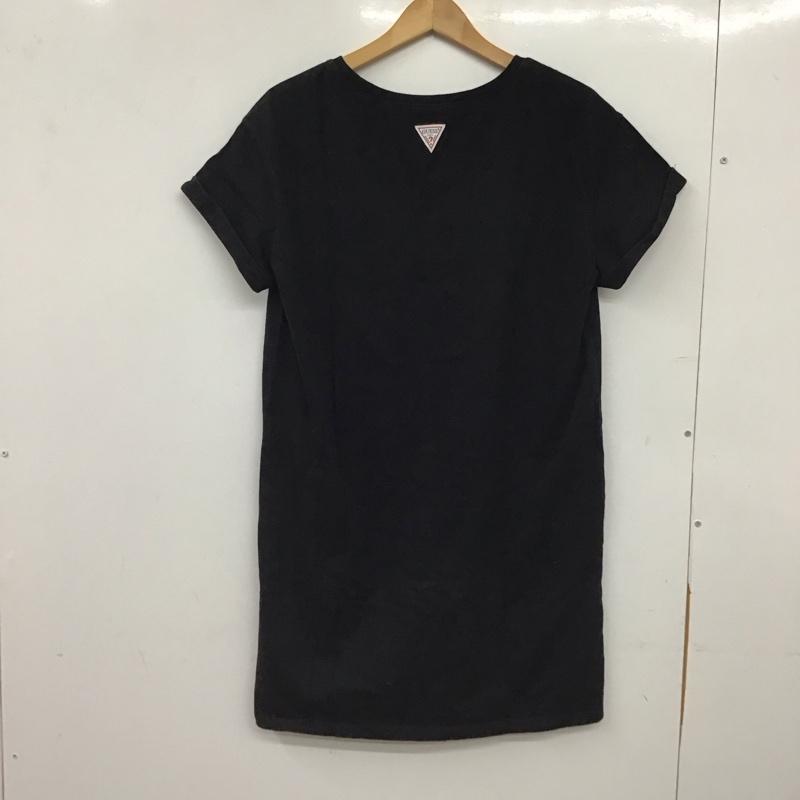 ゲス Guess ワンピース ミニスカート S ロゴ、文字 X プリント 黒 / ブラック / black レディース USED 古着 中古 10156253