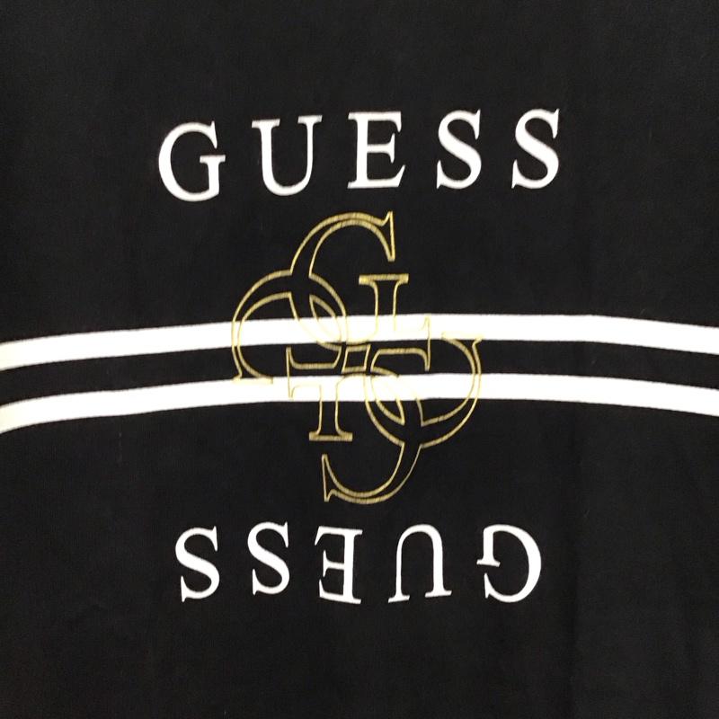 ゲス Guess ワンピース ミニスカート S ロゴ、文字 X プリント 黒 / ブラック / black レディース USED 古着 中古 10156253