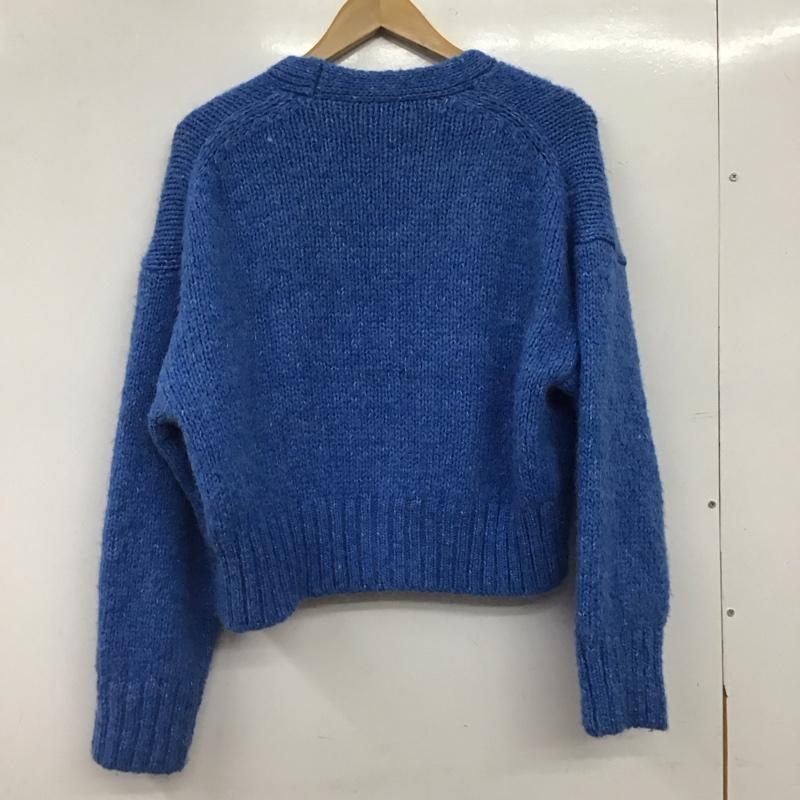 ザラ ZARA カーディガン 長袖 M 無地 青 / ブルー / blue レディース USED 古着 中古 10156254