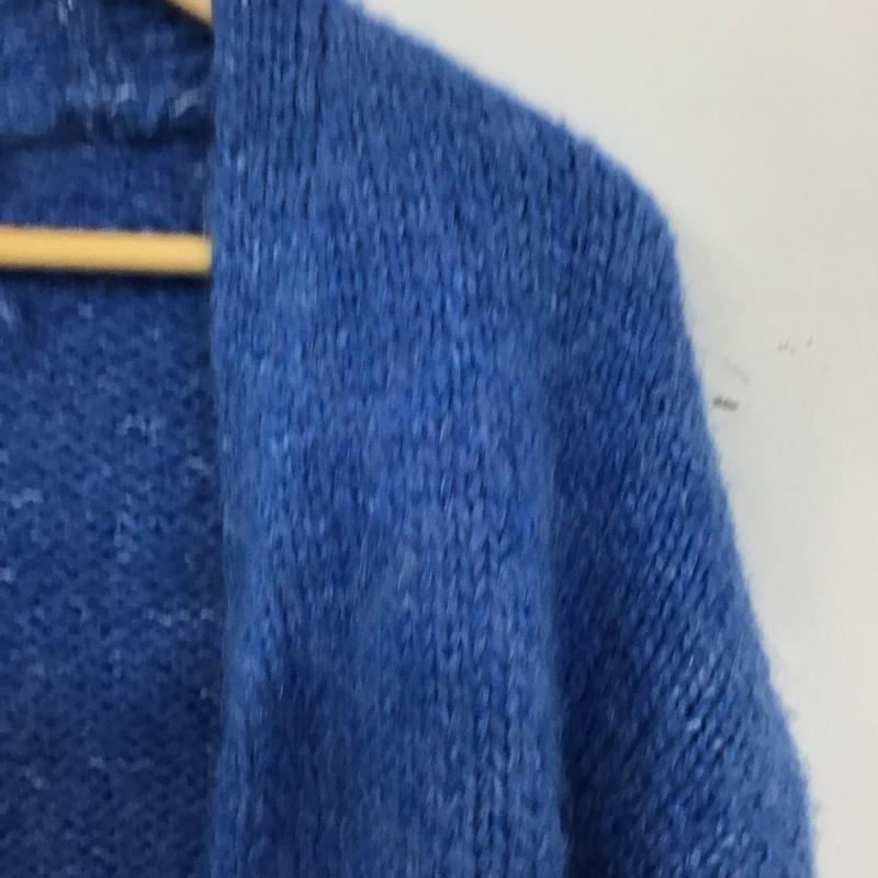 ザラ ZARA カーディガン 長袖 M 無地 青 / ブルー / blue レディース USED 古着 中古 10156254