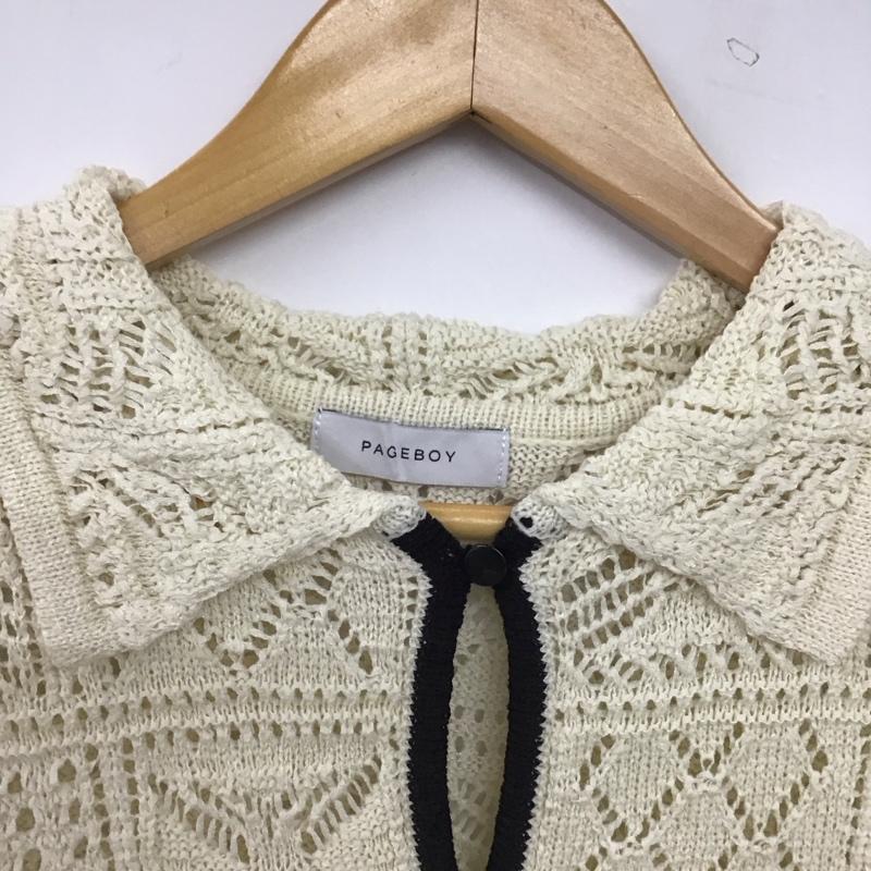 ページボーイ PAGEBOY カーディガン 半袖 FREE 無地 白 / ホワイト / white レディース USED 古着 中古 10156255