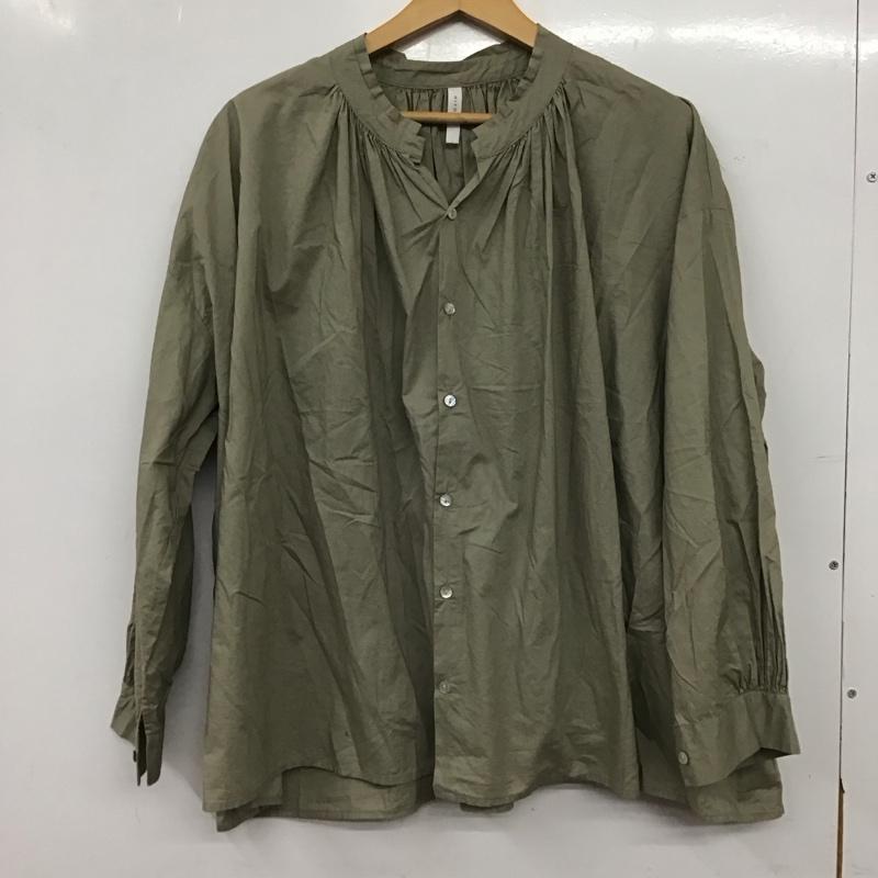 ひより HIYORI シャツ、ブラウス 長袖 FREE 無地 カーキ / カーキ / khaki レディース USED 古着 中古 10156259