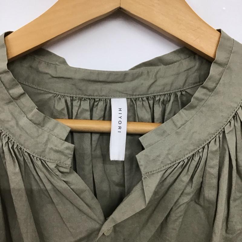 ひより HIYORI シャツ、ブラウス 長袖 FREE 無地 カーキ / カーキ / khaki レディース USED 古着 中古 10156259