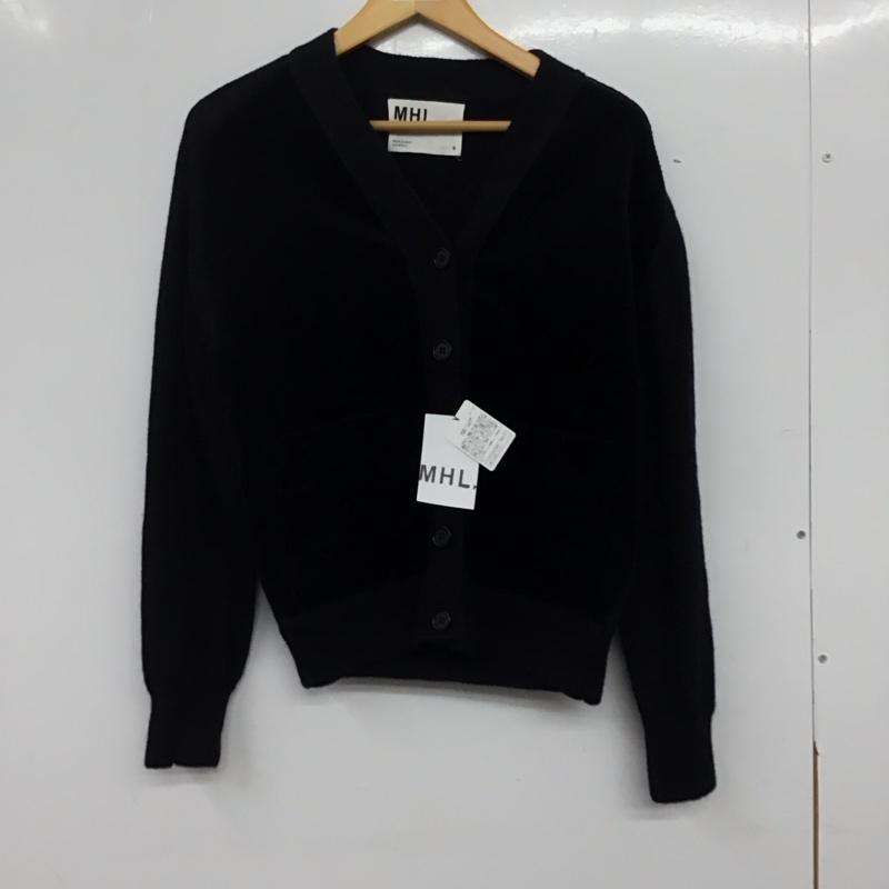 エムエイチエル MHL. カーディガン 長袖 タグ付 2 無地 黒 / ブラック / black レディース USED 古着 中古 10156265
