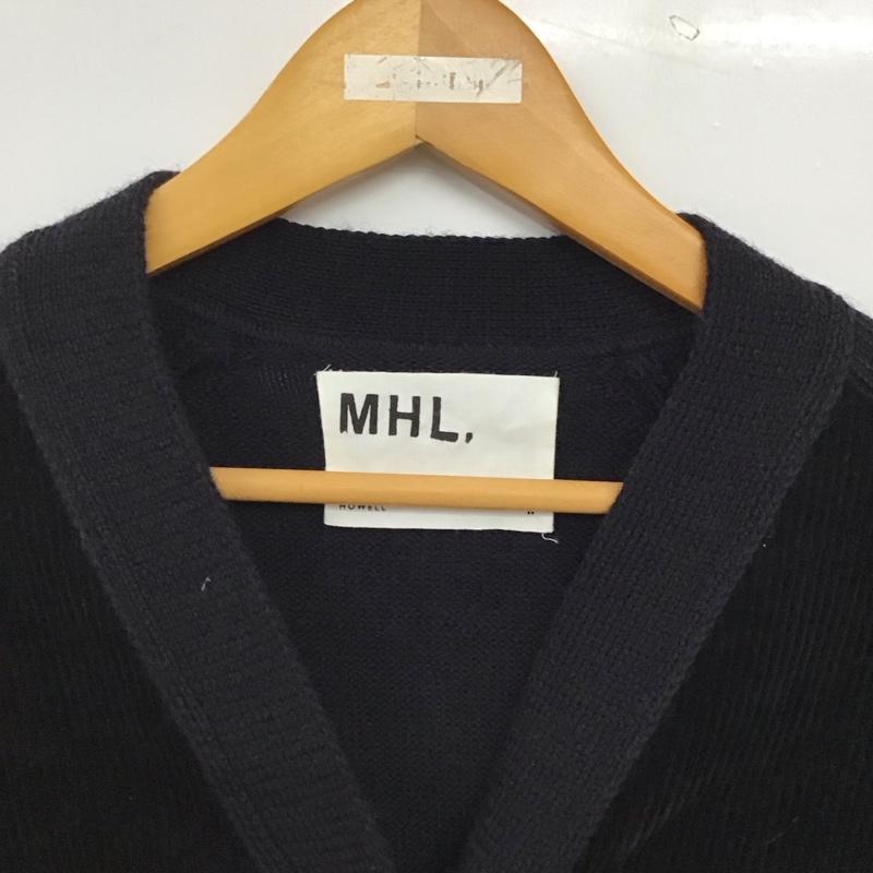 エムエイチエル MHL. カーディガン 長袖 タグ付 2 無地 黒 / ブラック / black レディース USED 古着 中古 10156265