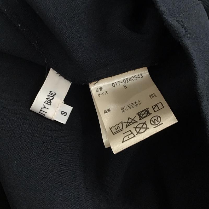 ナチュラルビューティーベーシック NATURAL BEAUTY BASIC カットソー 長袖 S 無地 黒 / ブラック / black レディース USED 古着 中古 10156266