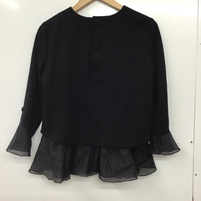 ジルスチュアート JILLSTUART カットソー 七分袖 M 無地 黒 / ブラック / black レディース USED 古着 中古 10156270