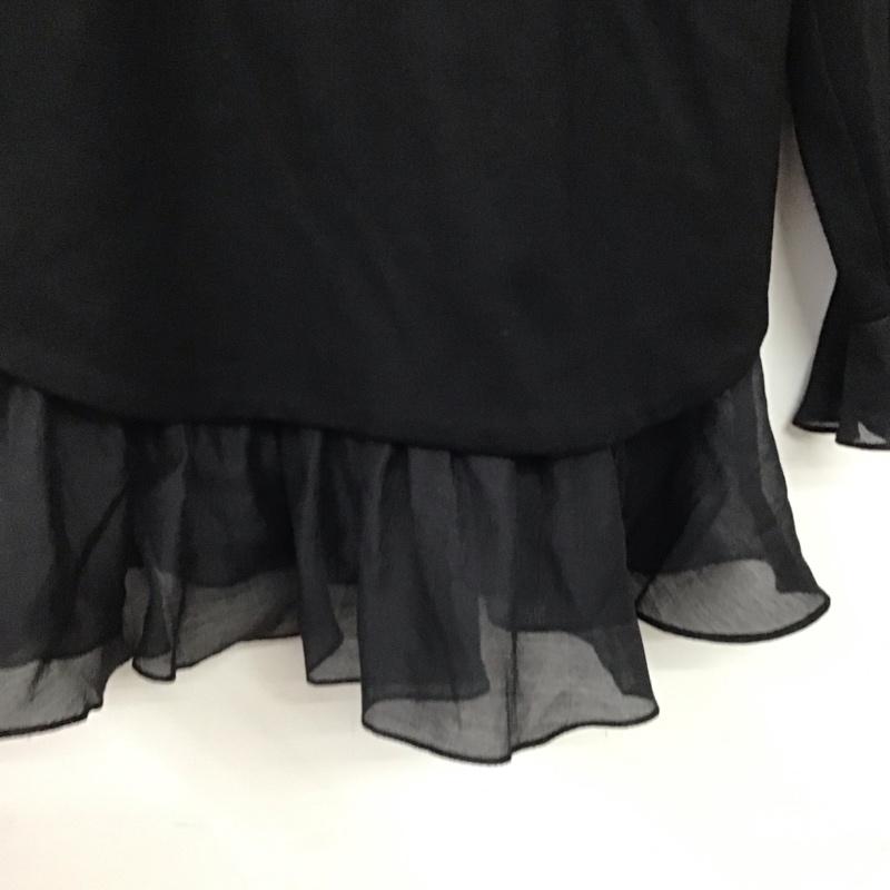 ジルスチュアート JILLSTUART カットソー 七分袖 M 無地 黒 / ブラック / black レディース USED 古着 中古 10156270