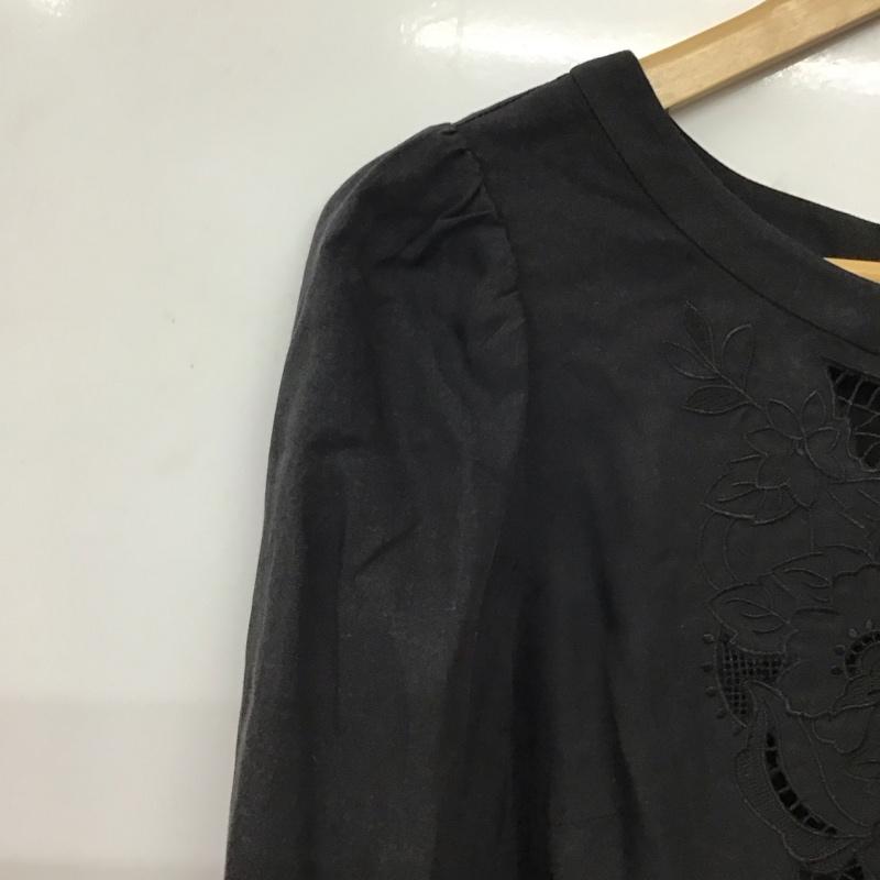 ジルスチュアート JILLSTUART カットソー 長袖 M 無地 黒 / ブラック / black レディース USED 古着 中古 10156271
