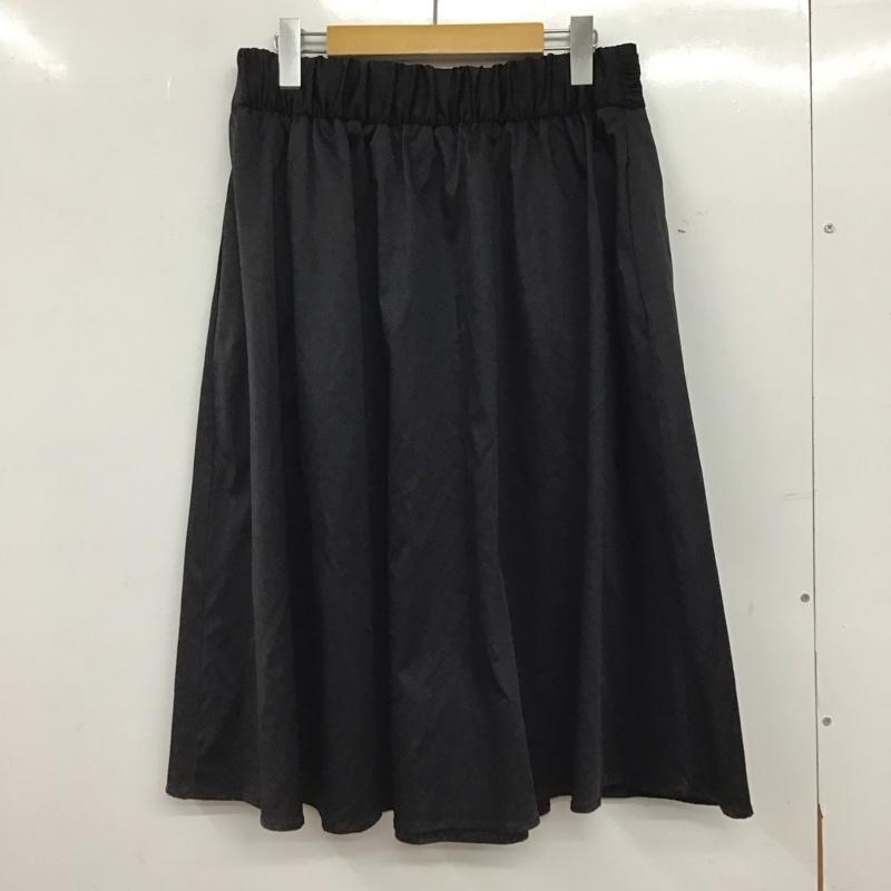 ザラベーシック ZARA BASIC スカート ひざ丈スカート M 無地 黒 / ブラック / black レディース USED 古着 中古 10156274
