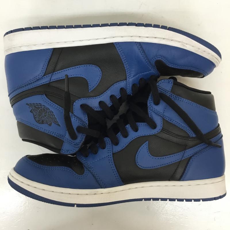 ナイキ NIKE スニーカー スニーカー Nike Air Jordan 1 Retro High OG Dark Marina Blue 555088-404 28.0cm ロゴ、文字 青 / ブルー / blue X 黒 / ブラック / black メンズ USED 古着 中古 10156280