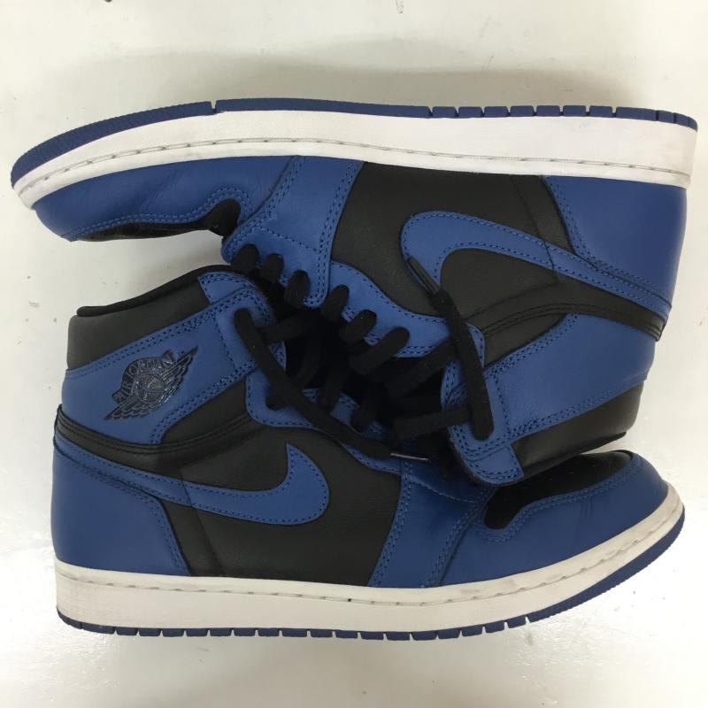 ナイキ NIKE スニーカー スニーカー Nike Air Jordan 1 Retro High OG Dark Marina Blue 555088-404 28.0cm ロゴ、文字 青 / ブルー / blue X 黒 / ブラック / black メンズ USED 古着 中古 10156280