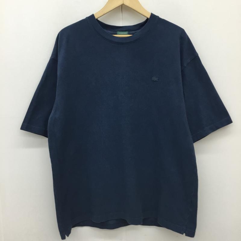 ラコステ LACOSTE カットソー 半袖 LACOSTE×DOORS MOSS STITCH S/S TEE 別注 L ロゴ、文字 青 / ブルー / blue メンズ USED 古着 中古 10156282