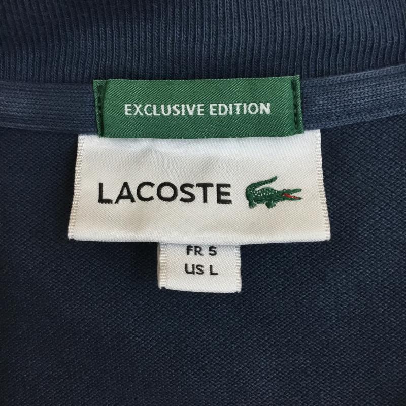 ラコステ LACOSTE カットソー 半袖 LACOSTE×DOORS MOSS STITCH S/S TEE 別注 L ロゴ、文字 青 / ブルー / blue メンズ USED 古着 中古 10156282