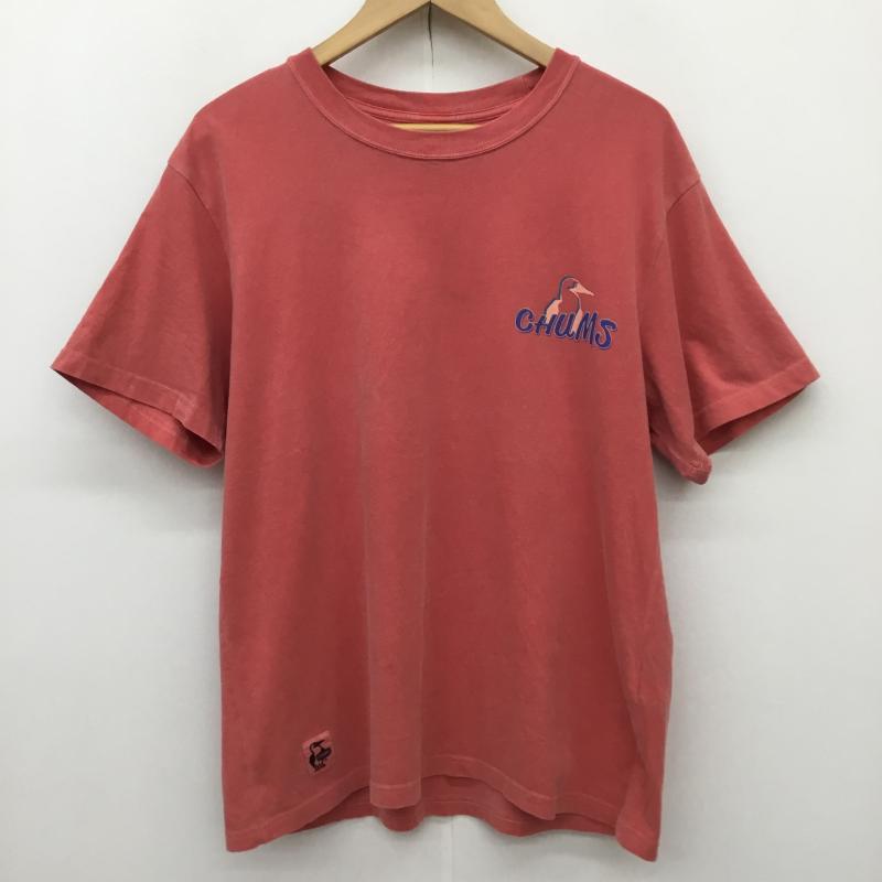 チャムス CHUMS Tシャツ 半袖 CHUMS HWYC Tシャツ CH01-2532 XL ロゴ、文字 赤 / レッド / red メンズ USED 古着 中古 10156284