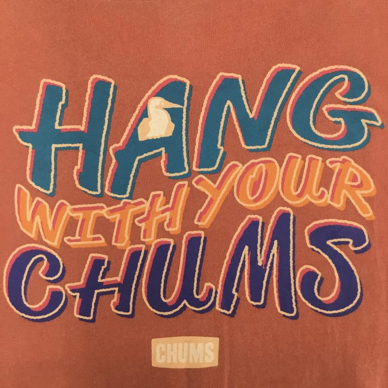 チャムス CHUMS Tシャツ 半袖 CHUMS HWYC Tシャツ CH01-2532 XL ロゴ、文字 赤 / レッド / red メンズ USED 古着 中古 10156284