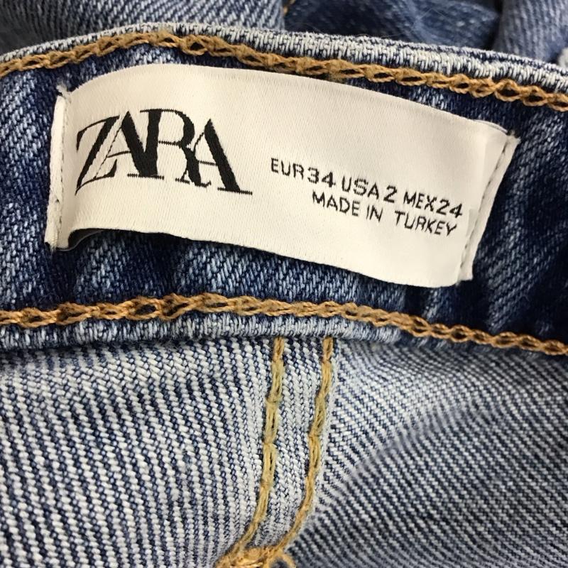 ザラ ZARA パンツ デニム、ジーンズ 34 無地 水色 / ライトブルー / レディース USED 古着 中古 10156292