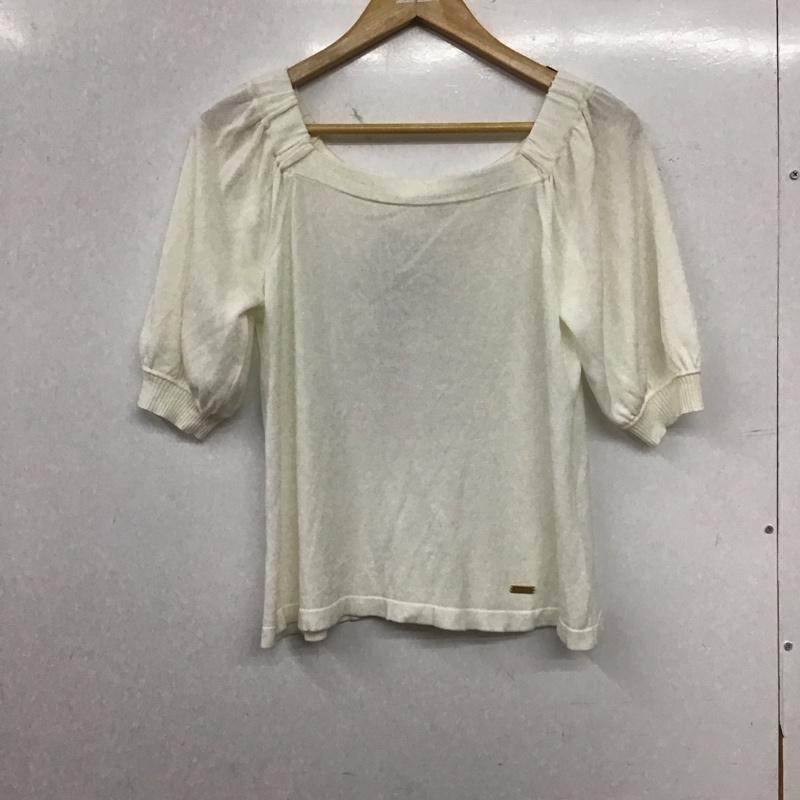 ブルーレーベル・クレストブリッジ BLUE LABEL CRESTBRIDGE カットソー 七分袖 38 無地 白 / ホワイト / white レディース USED 古着 中古 10156294