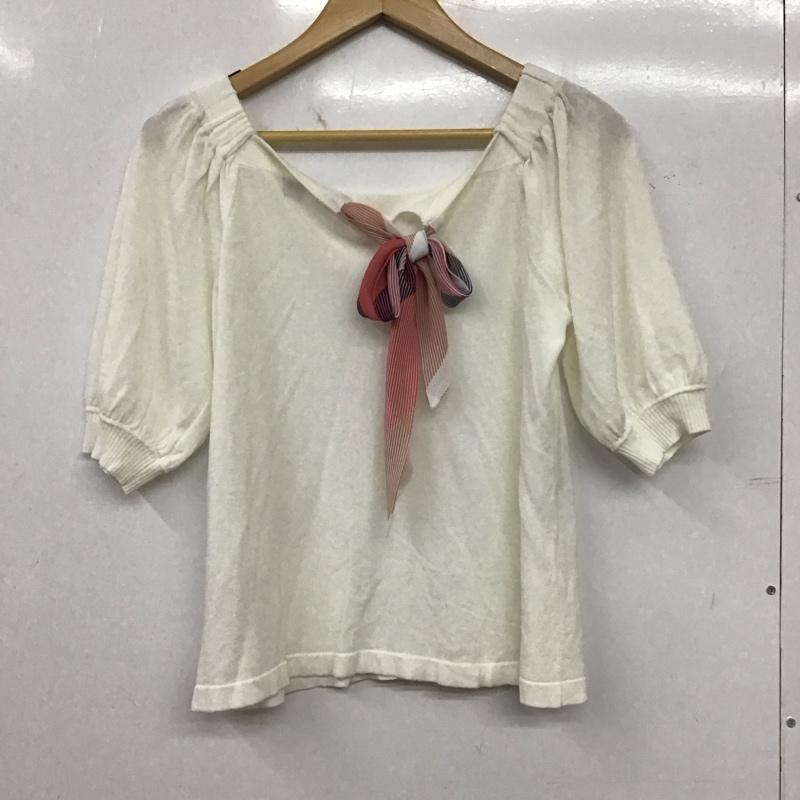 ブルーレーベル・クレストブリッジ BLUE LABEL CRESTBRIDGE カットソー 七分袖 38 無地 白 / ホワイト / white レディース USED 古着 中古 10156294