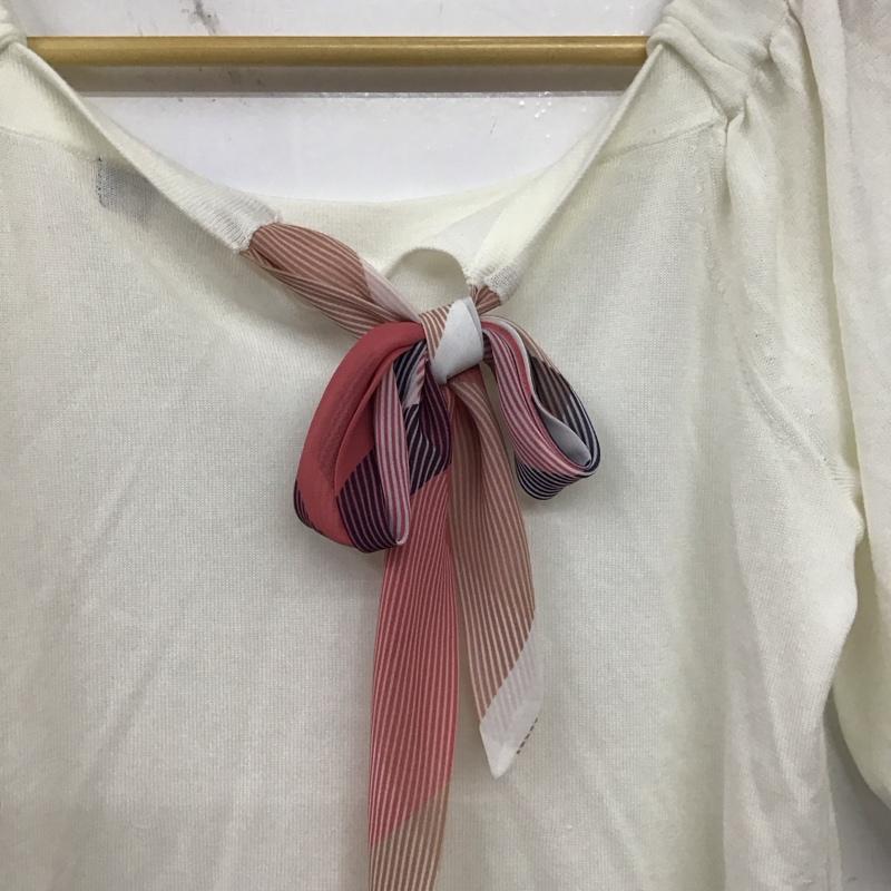 ブルーレーベル・クレストブリッジ BLUE LABEL CRESTBRIDGE カットソー 七分袖 38 無地 白 / ホワイト / white レディース USED 古着 中古 10156294