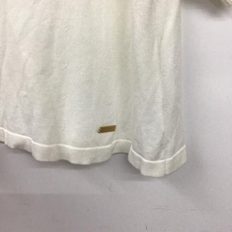 ブルーレーベル・クレストブリッジ BLUE LABEL CRESTBRIDGE カットソー 七分袖 38 無地 白 / ホワイト / white レディース USED 古着 中古 10156294